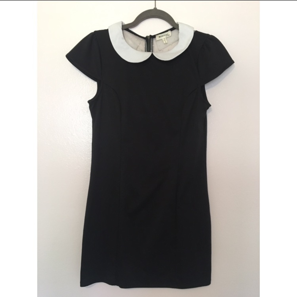 Black collared dress